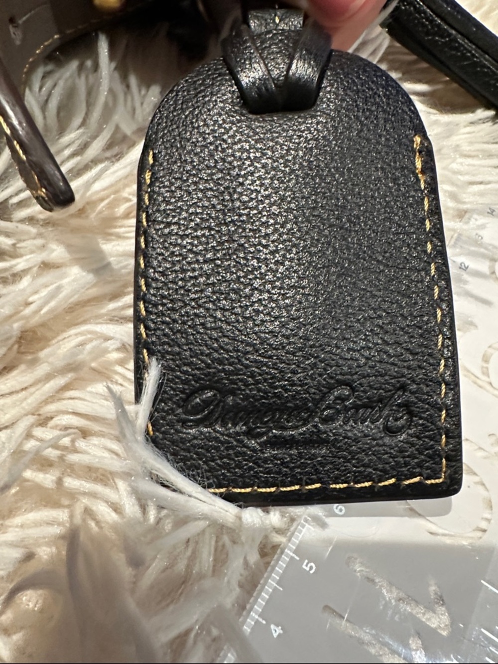 Dooney & Bourke Taupe and Black Two-Tone Leather Hobo - Picture 13 of 17